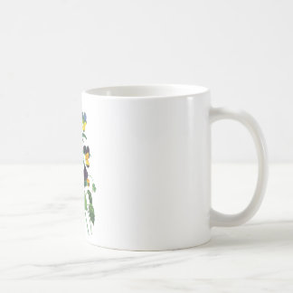 Blue Yellow and Purple Pansies By PJoseph Redoute Coffee Mug
