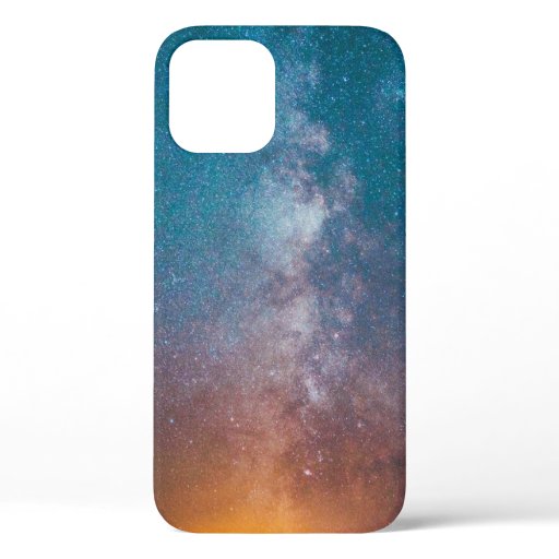 BLUE, YELLOW, AND PURPLE STARRY SKY DURING NIGHTTI iPhone 12 CASE