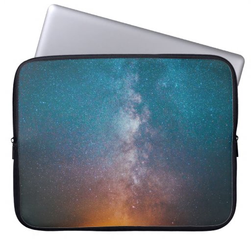 BLUE, YELLOW, AND PURPLE STARRY SKY DURING NIGHTTI LAPTOP SLEEVE
