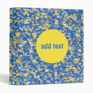 Blue, Yellow and White Paint Splashes Binder