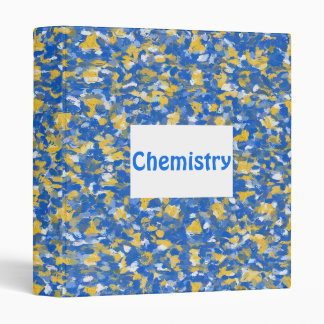 Blue, Yellow and White Paint Splashes Binder