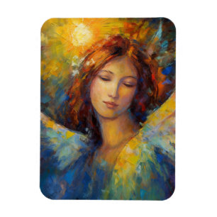 Blue Yellow Angel Glows All Occasions Magnet