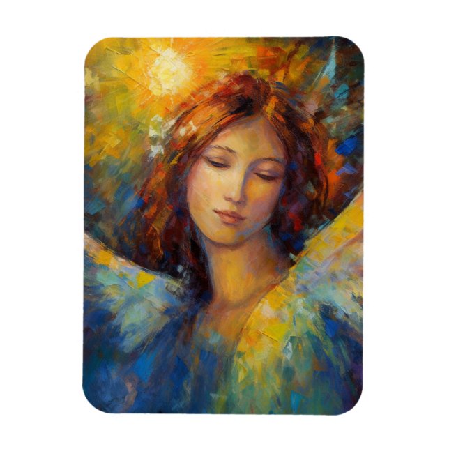 Blue Yellow Angel Glows All Occasions  Magnet (Vertical)