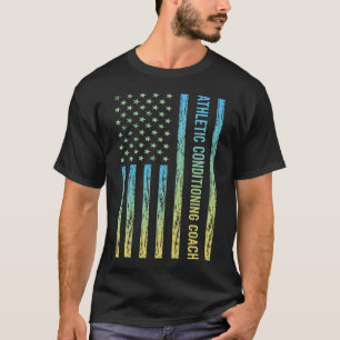 Blue Yellow Athletic Conditioning Coach T-Shirt