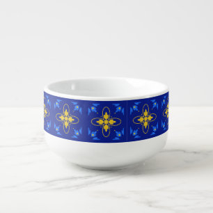 Blue & Yellow Azulejos Soup Mug