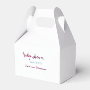 Blue yellow baby shower name date animal ear cute  favor boxes
