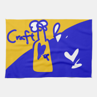 blue＆yellow　beer キッチンタオル  kitchen towel