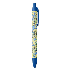 Blue Yellow Black Spotted Graphic Abstraction Pen