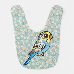 Customizable Blue & Yellow Budgie Baby Bib