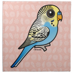 Customizable Blue & Yellow Budgie Cloth Napkins (set of 4) dinner 20