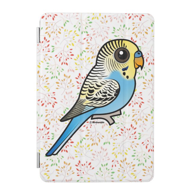 Blue & Yellow Budgie iPad Mini Cover (Front)