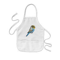 Customizable Blue & Yellow Budgie Kid's Apron