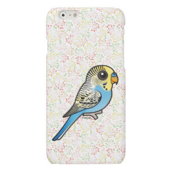 Customizable Blue & Yellow Budgie Case Savvy iPhone 6 Glossy Finish Case