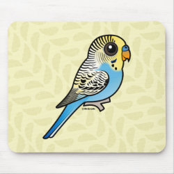 Customizable Blue & Yellow Budgie Mousepad