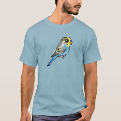 Customizable Blue & Yellow Budgie Men's Basic Dark T-Shirt