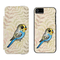 Customizable Blue & Yellow Budgie Incipio Watson™ iPhone 5/5s Wallet Case