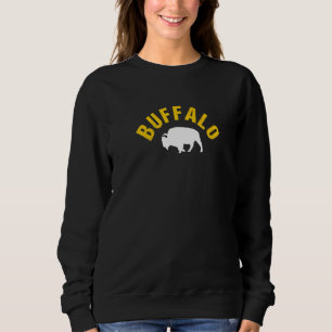 Blue Yellow Buf Buffalo Throwback Retro Buf New Yo Sweatshirt
