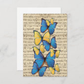 Blue & yellow butterrflies (Front/Back)