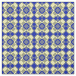 Blue Yellow Checker Argyle Pattern Fabric