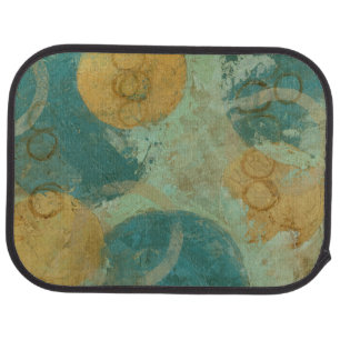 Blue & Yellow Circles Car Floor Mat