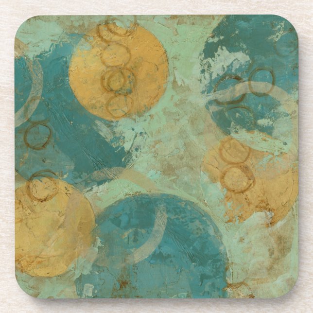Blue & Yellow Circles Coaster (Front)
