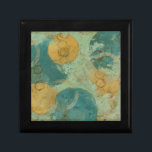 Blue & Yellow Circles Keepsake Box<br><div class="desc">Blue and yellow circles populate this amazing work by Megan Meagher. A key lime green serves as the background for the colorful circles. Get a copy of this great print today!</div>