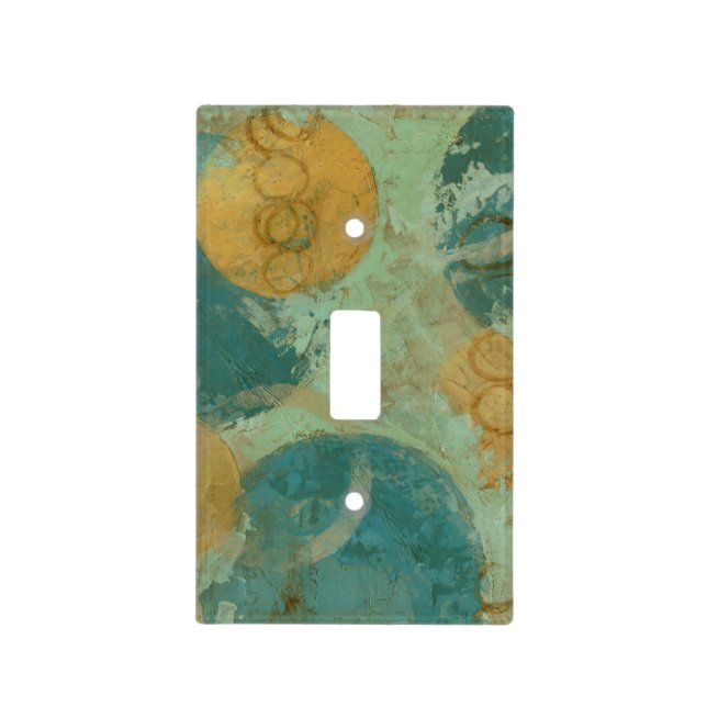 Blue & Yellow Circles Light Switch Cover (Front)