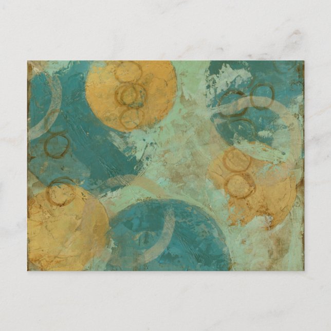 Blue & Yellow Circles Postcard (Front)