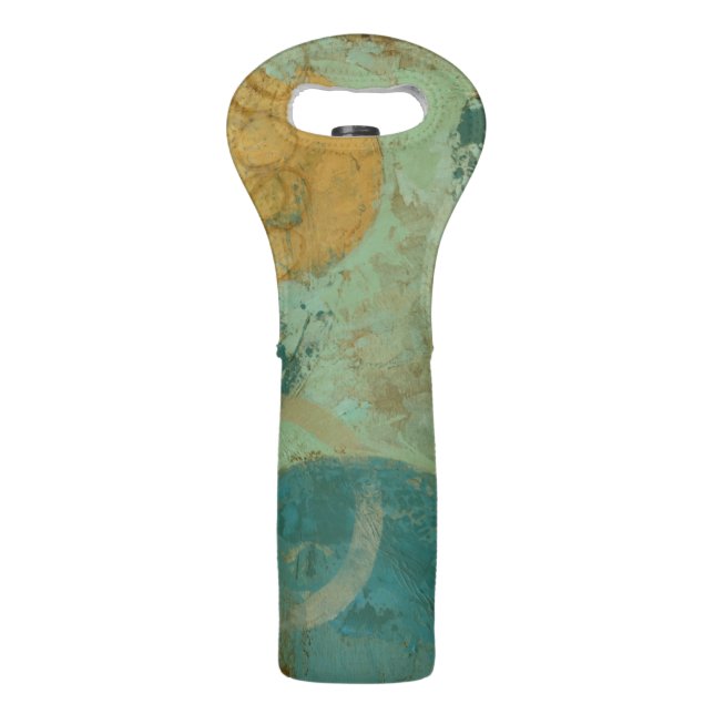 Blue & Yellow Circles Wine Bag (Back)