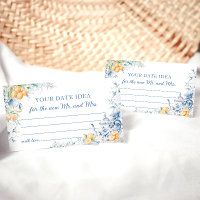 Blue Yellow Date Night Ideas Bridal Shower