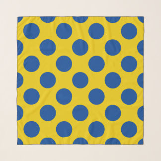 blue yellow dots scarf