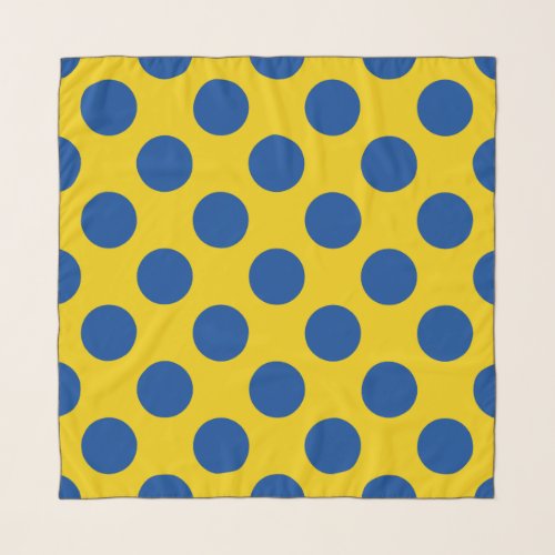blue yellow dots scarf