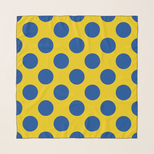 blue yellow dots scarf (Front)