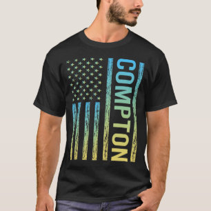 Blue Yellow Flag - Compton T-Shirt