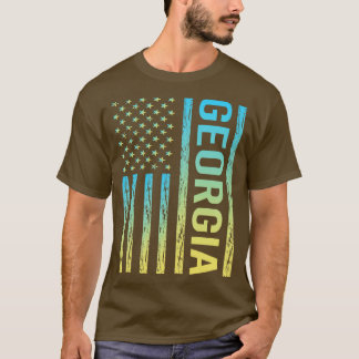 Blue Yellow Flag Georgia TShirt