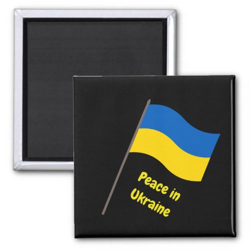 Blue Yellow Flag Peace in Ukraine Magnet