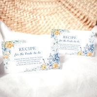 Blue Yellow Floral Bridal Shower Recipe Request