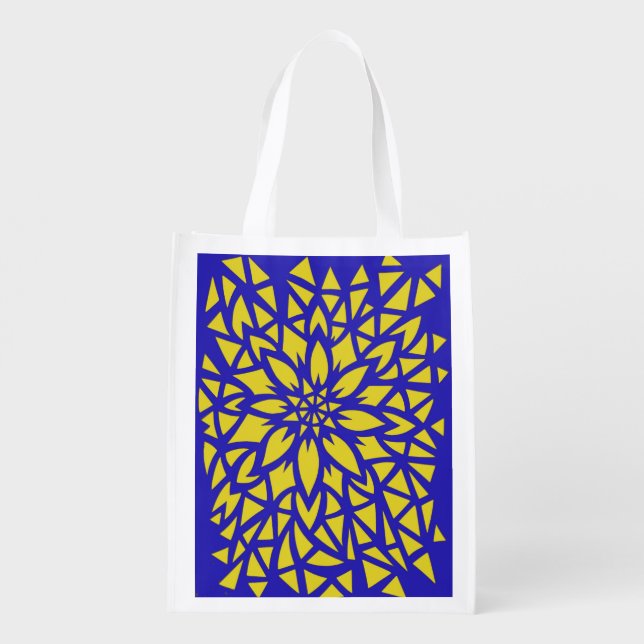 Blue & Yellow Flower Bag (Back)