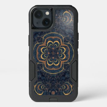 Blue Yellow Fractal Puzzle Iphone 13 Case by TeensEyeCandy at Zazzle