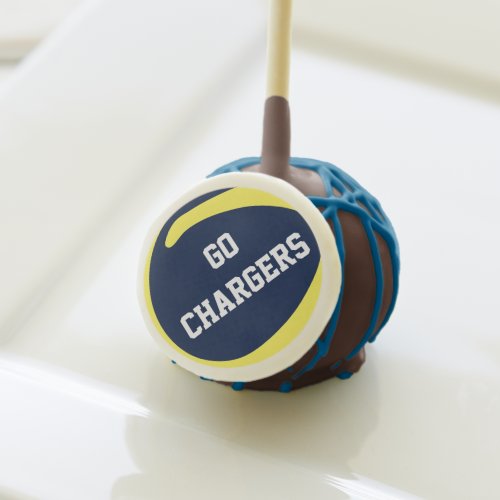Blue  Yellow Go Chargers Cake Pop