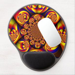 Blue, Yellow, Gold Mini Spheres Gel Mouse Pad