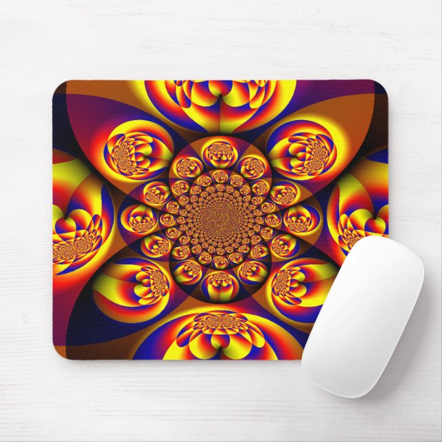 Blue, Yellow, Gold Mini Spheres Mouse Pad (With Mouse)
