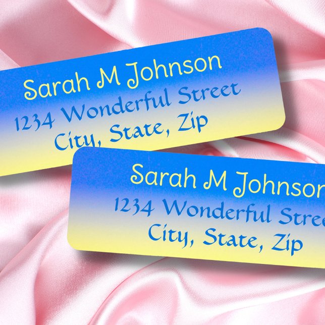 Blue Yellow Gradient Peace No War Support Ukraine Label (Creator Uploaded)