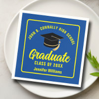 Blue Yellow Graduate Custom Graduation Party