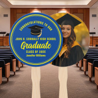 Blue Yellow Graduate Photo Graduation Party