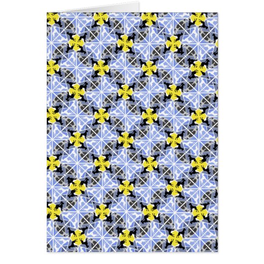 Blue yellow Great Danes Cards (Front)