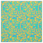 Blue Yellow Green Abstract Pattern Fabric