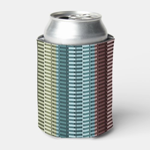 Blue Yellow Green Red Stylish Modern Chic Pattern Can Cooler