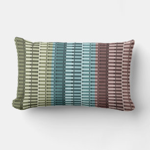 Blue Yellow Green Red Stylish Modern Chic Pattern Lumbar Pillow