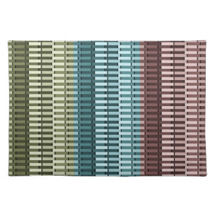 Blue Yellow Green Red Stylish Modern Chic Pattern Placemat